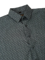 Jainish Men's Grey Classic Printed Formal Shirt | Grocsy
