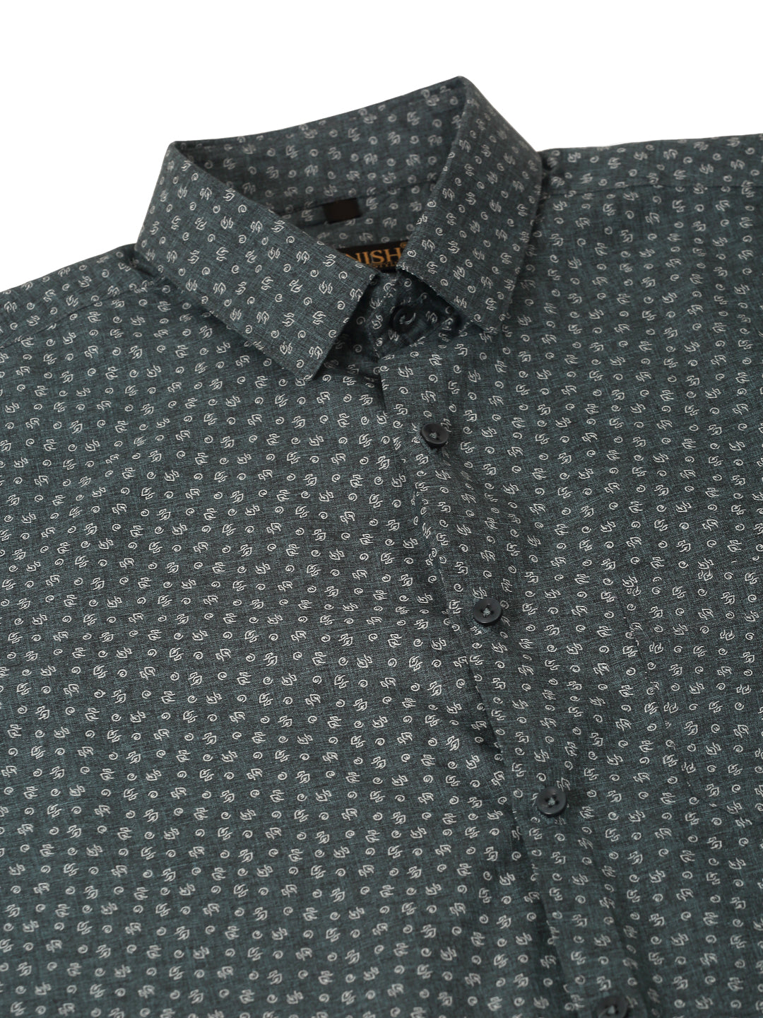 Jainish Men's Grey Classic Printed Formal Shirt | Grocsy
