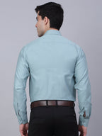 Jainish Men's Cotton Lycra Printed Formal Shirts - Pista | Grocsy