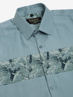 Jainish Men's Cotton Lycra Printed Formal Shirts - Pista | Grocsy