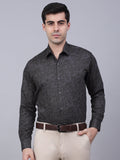 Jainish Men's Cotton Lycra Printed Formal Shirts - Grey | Grocsy