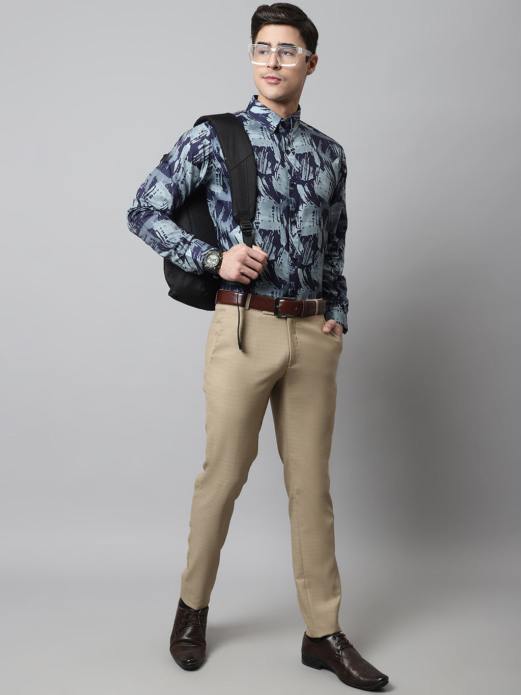 Jainish Men's Green Classic Printed Formal Shirt | Grocsy