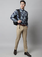 Jainish Men's Green Classic Printed Formal Shirt | Grocsy