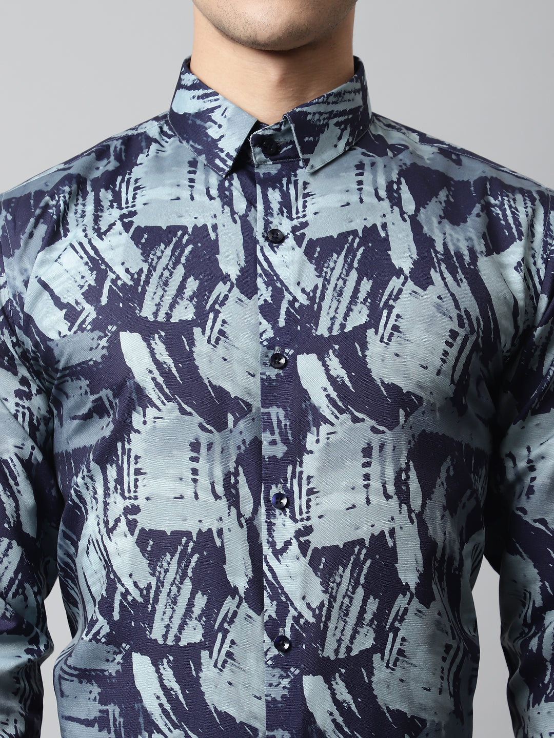 Jainish Men's Green Classic Printed Formal Shirt | Grocsy