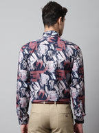 Jainish Men's Grey Classic Printed Formal Shirt | Grocsy