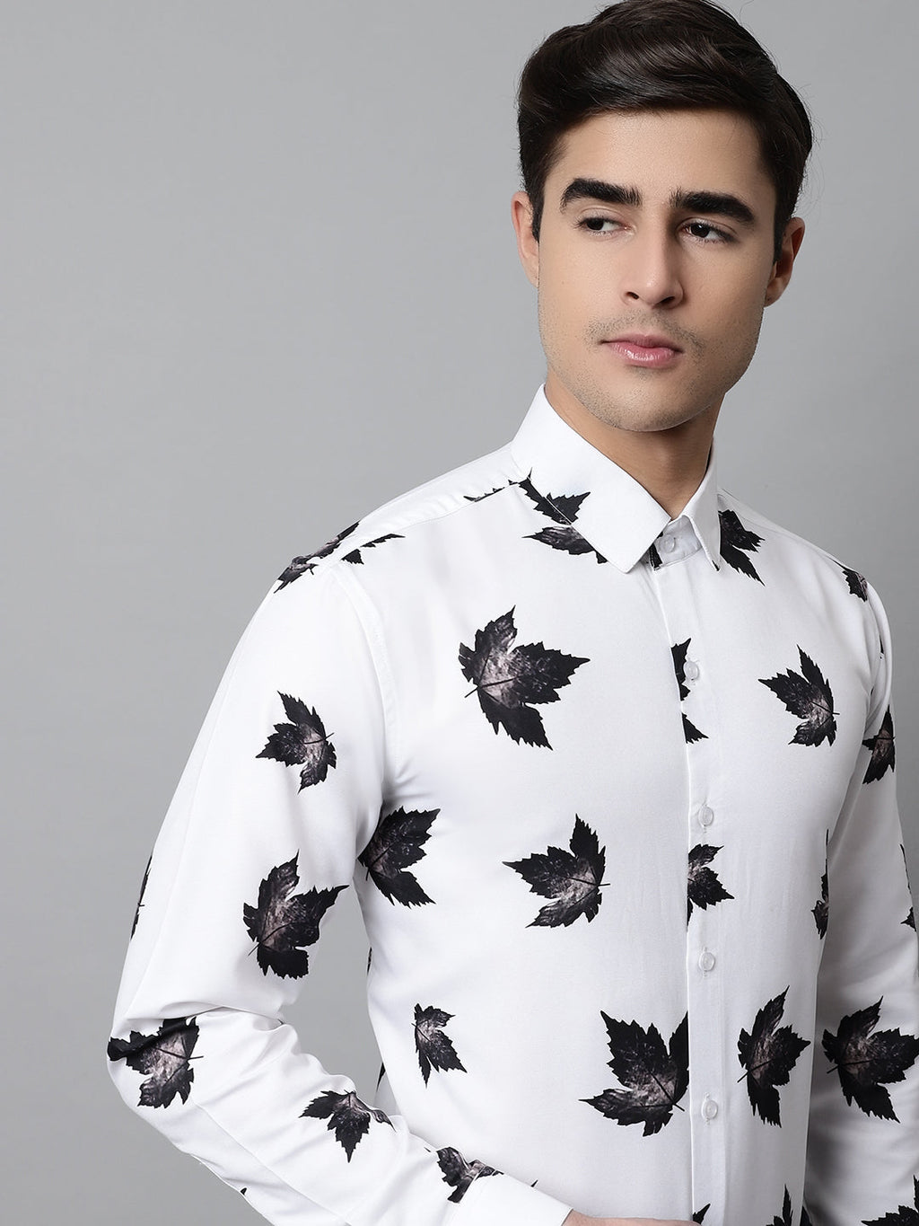 Jainish Men's Regular Fit Printed Pure Cotton Formal Shirt | Grocsy