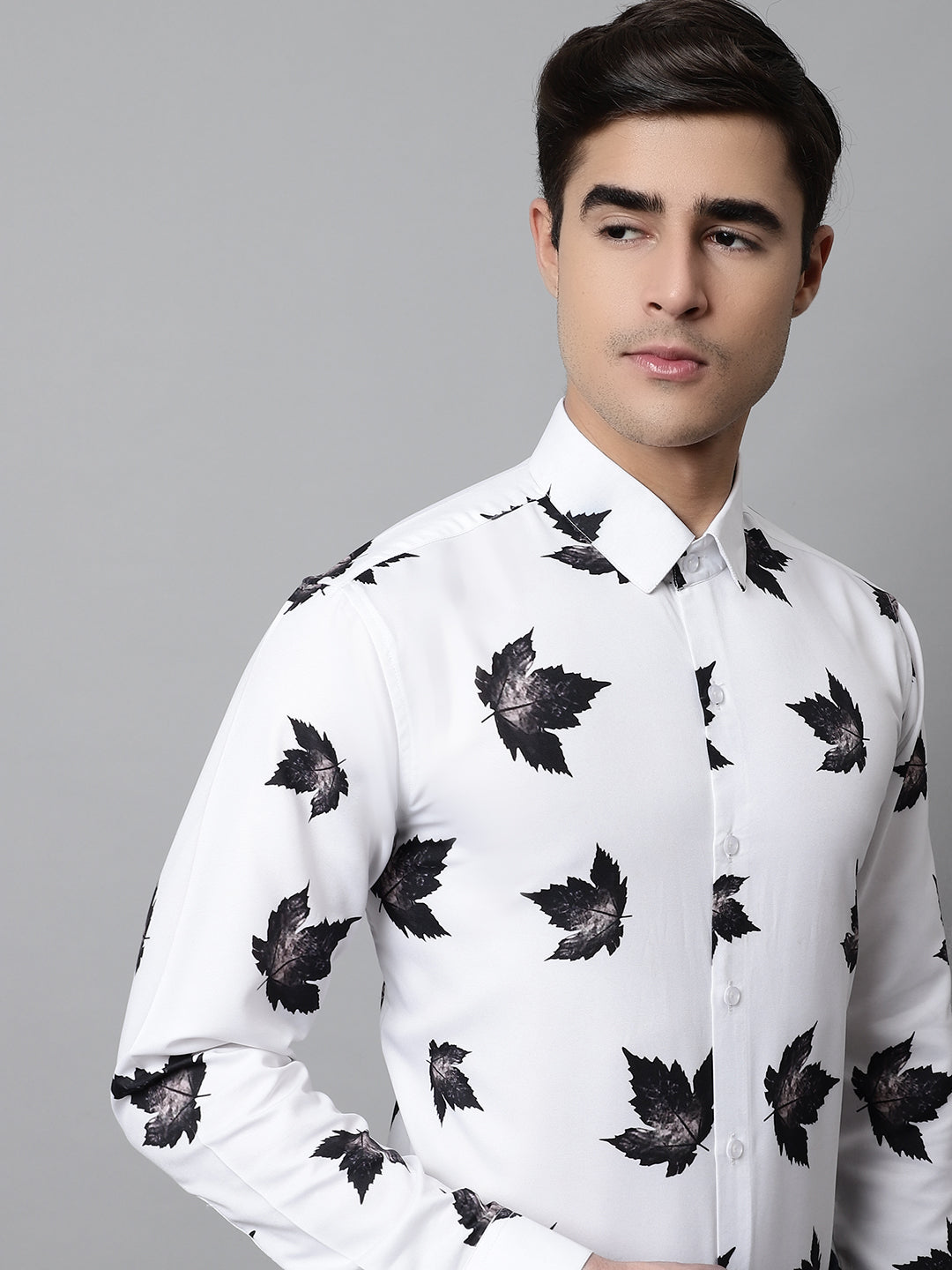 Jainish Men's Regular Fit Printed Pure Cotton Formal Shirt | Grocsy