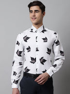 Jainish Men's Regular Fit Printed Pure Cotton Formal Shirt | Grocsy