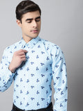 Jainish Men's Regular Fit Printed Pure Cotton Formal Shirt | Grocsy