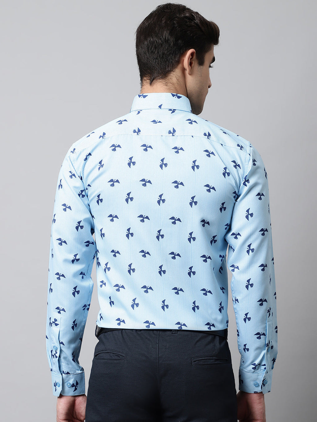 Jainish Men's Regular Fit Printed Pure Cotton Formal Shirt | Grocsy