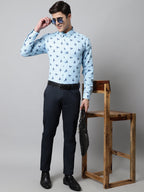Jainish Men's Regular Fit Printed Pure Cotton Formal Shirt | Grocsy
