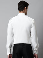 Jainish Men's White Classic Cotton Formal Shirt | Grocsy