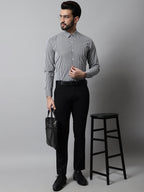 Jainish Men's Black Micro Checked Causal Shirt | Grocsy