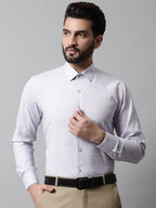 Jainish Men's Light-Purple Cotton Classic Formal Shirt | Grocsy