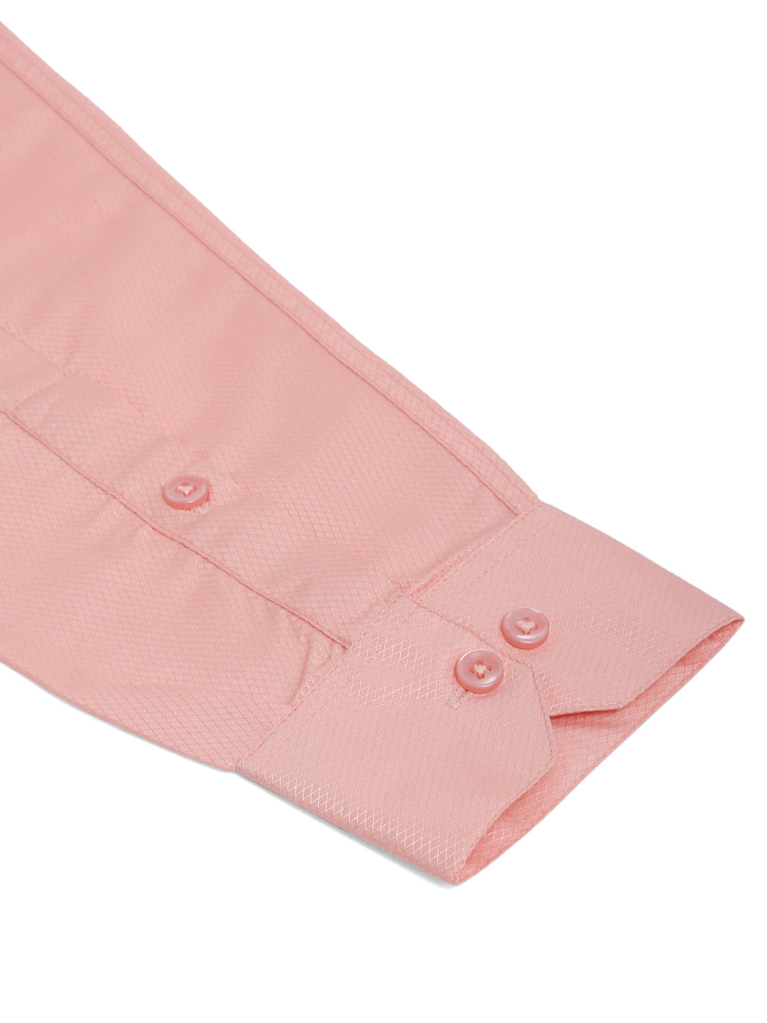 Jainish Men's Orange Dobby Textured Formal Shirt | Grocsy