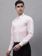Jainish Men's Pink Dobby Textured Formal Shirt | Grocsy