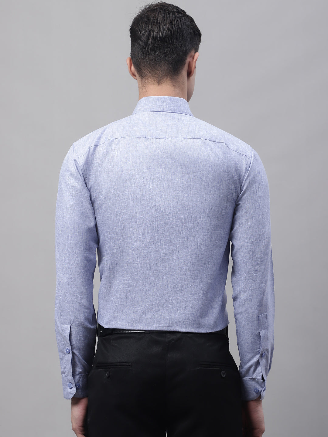 Jainish Men's Light-Grey Cotton Solid Formal Shirt | Grocsy