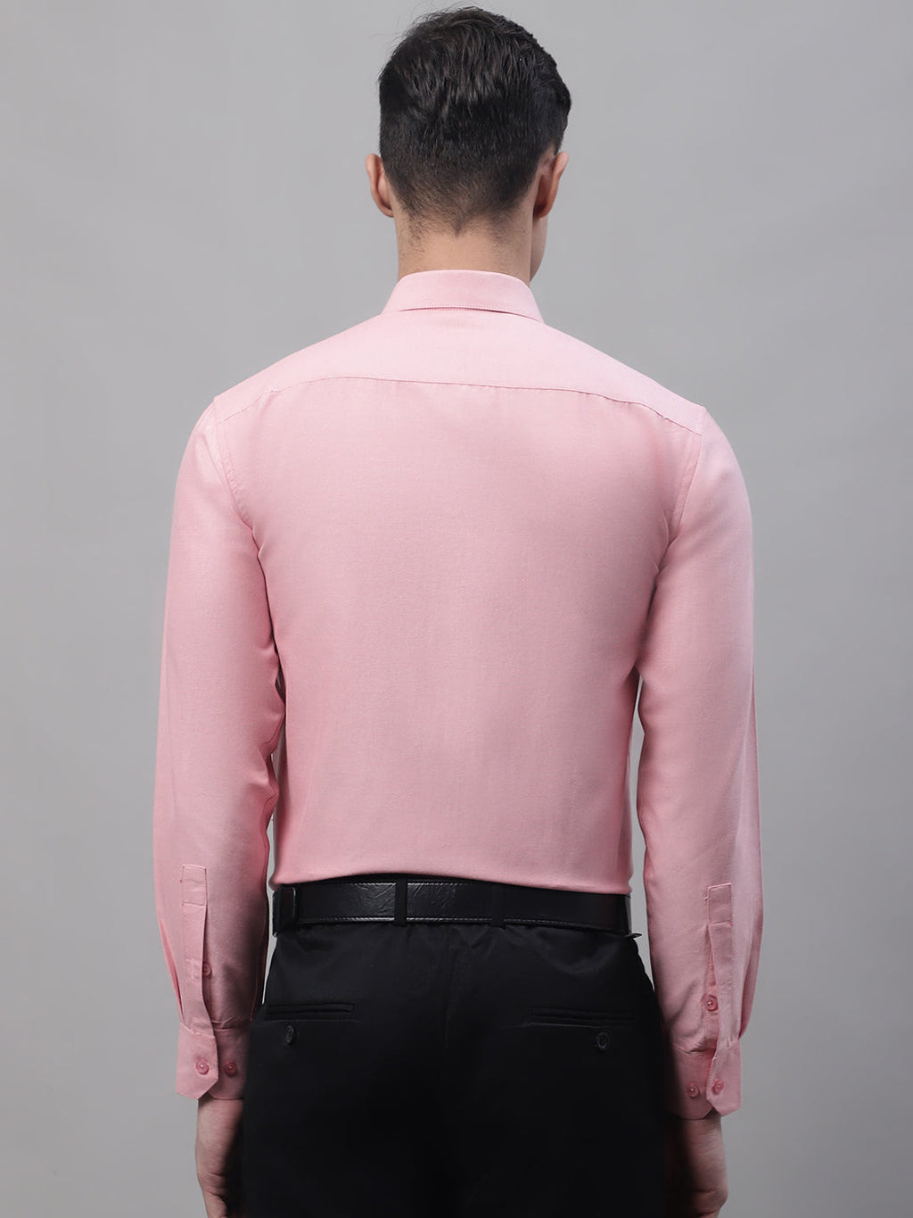 Jainish Men's Coral Cotton Solid Formal Shirt | Grocsy