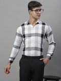 Jainish Men's Pure Cotton Checked Formal Shirts - Black | Grocsy