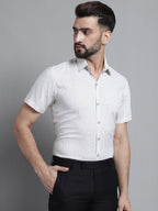 Jainish Men's Printed Formal Shirt - Beige | Grocsy