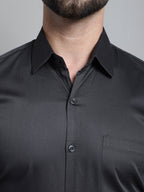 Jainish Men's Cotton Solid Formal Shirt - Olive | Grocsy