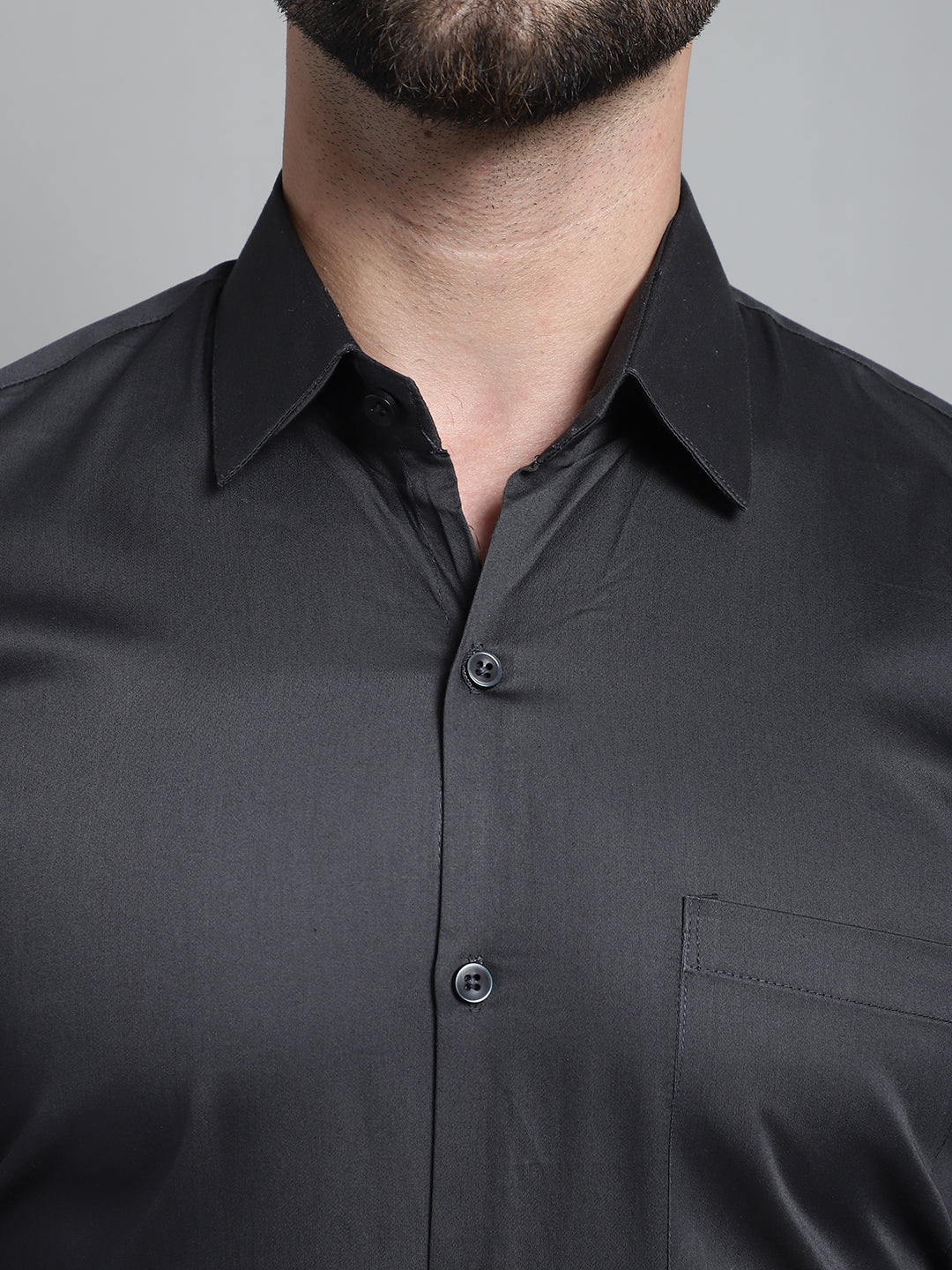 Jainish Men's Cotton Solid Formal Shirt - Olive | Grocsy