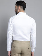Jainish Men's Cotton Solid Formal Shirt - White | Grocsy