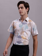 Jainish Men's Printed Formal Shirt - Multi | Grocsy