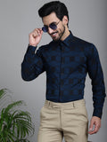 Indian Needle Men's Printed Formal Shirt - Peacock | Grocsy