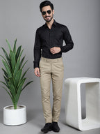 Indian Needle Men's Printed Formal Shirt - Black | Grocsy