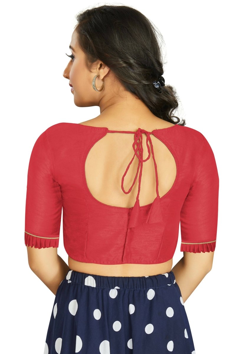 Aastha Fashion Women's Gajri Art Silk Designer Party Wear Readymade Blouse | Grocsy