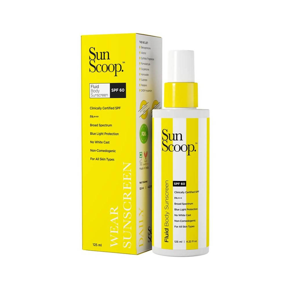 Sun Scoop Fluid Body Sunscreen SPF 60 | Grocsy