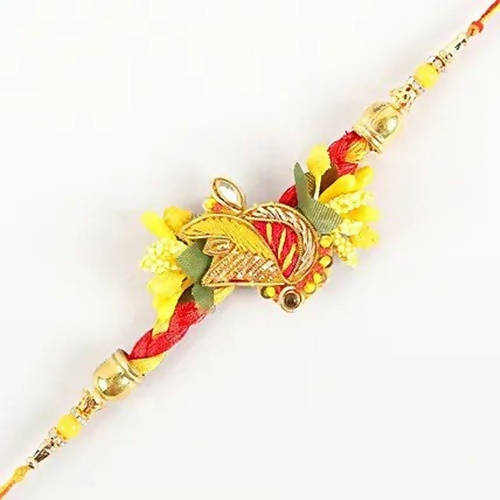 Colourful Zardosi Rakhi & Almonds Jar | Grocsy