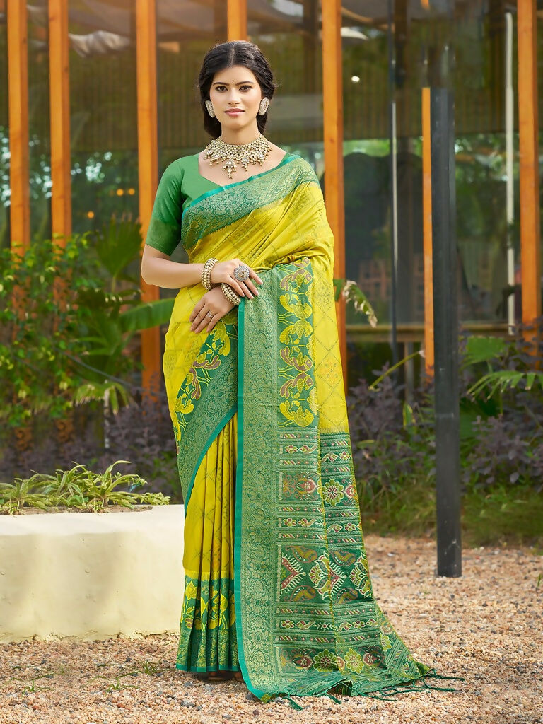 Shree Shyam Fashion Mustard Soft Silk Saree | Grocsy