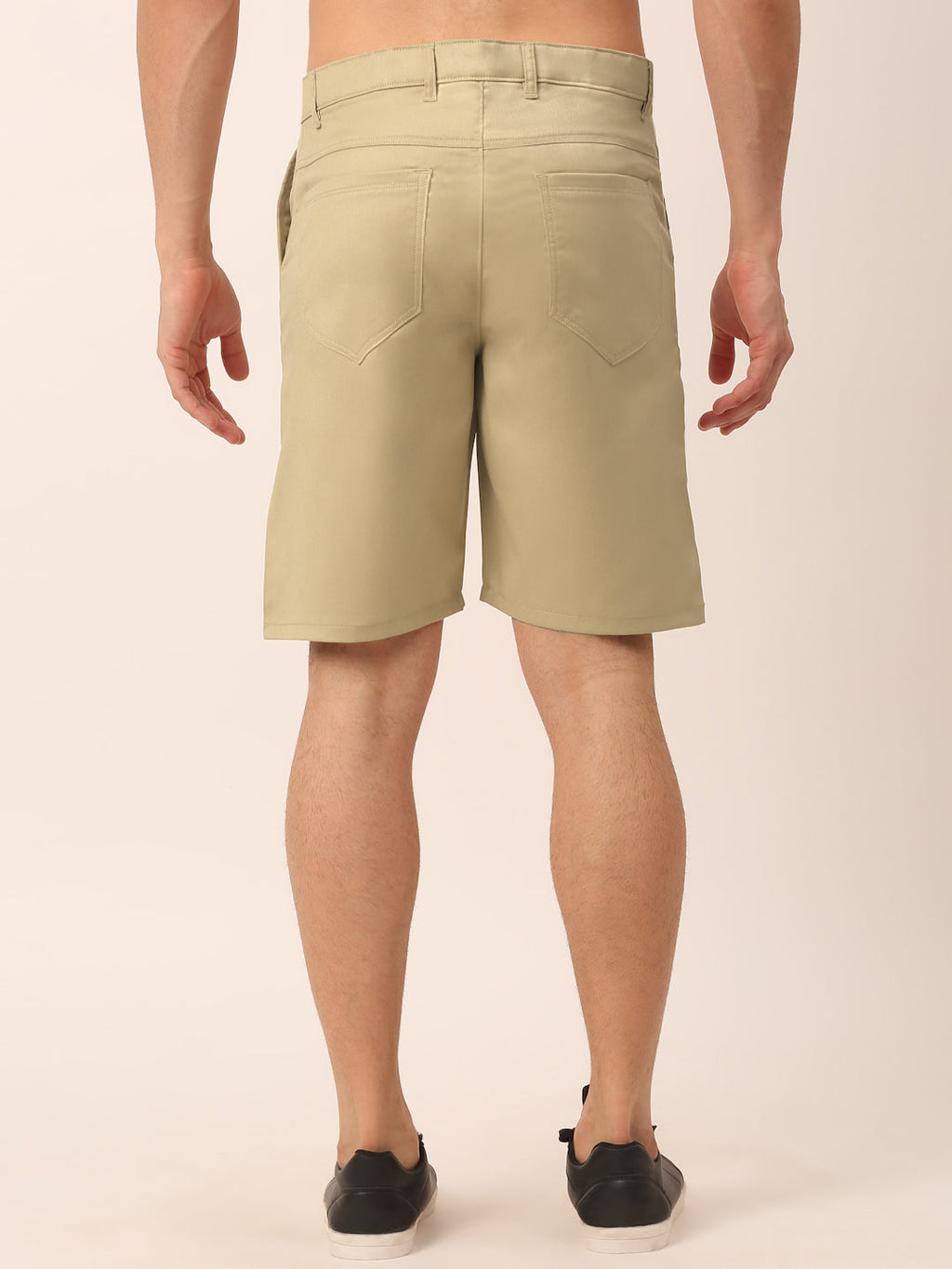 Jainish Men's Casual Cotton Solid Shorts ( SGP 153 Beige ) | Grocsy