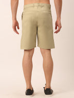 Jainish Men's Casual Cotton Solid Shorts ( SGP 153 Beige ) | Grocsy