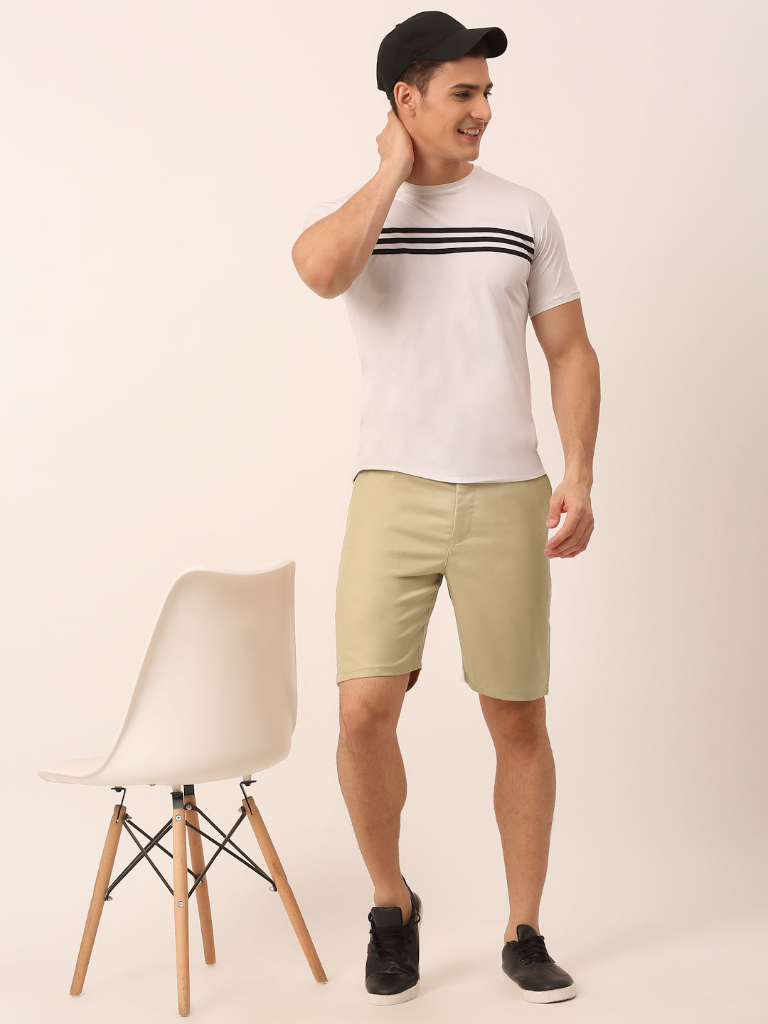Jainish Men's Casual Cotton Solid Shorts ( SGP 153 Beige ) | Grocsy