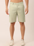 Jainish Men's Casual Cotton Solid Shorts ( SGP 153 Cream ) | Grocsy