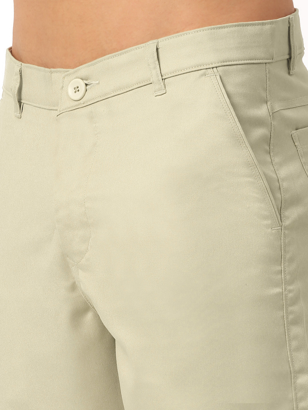 Jainish Men's Casual Cotton Solid Shorts ( SGP 153 Cream ) | Grocsy