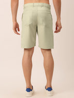 Jainish Men's Casual Cotton Solid Shorts ( SGP 153 Cream ) | Grocsy