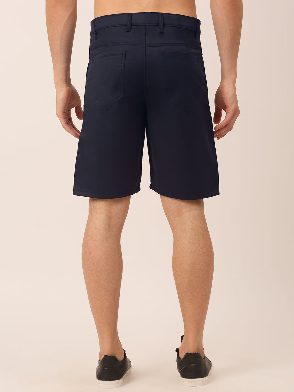 Jainish Men's Casual Cotton Solid Shorts ( SGP 153 Navy ) | Grocsy