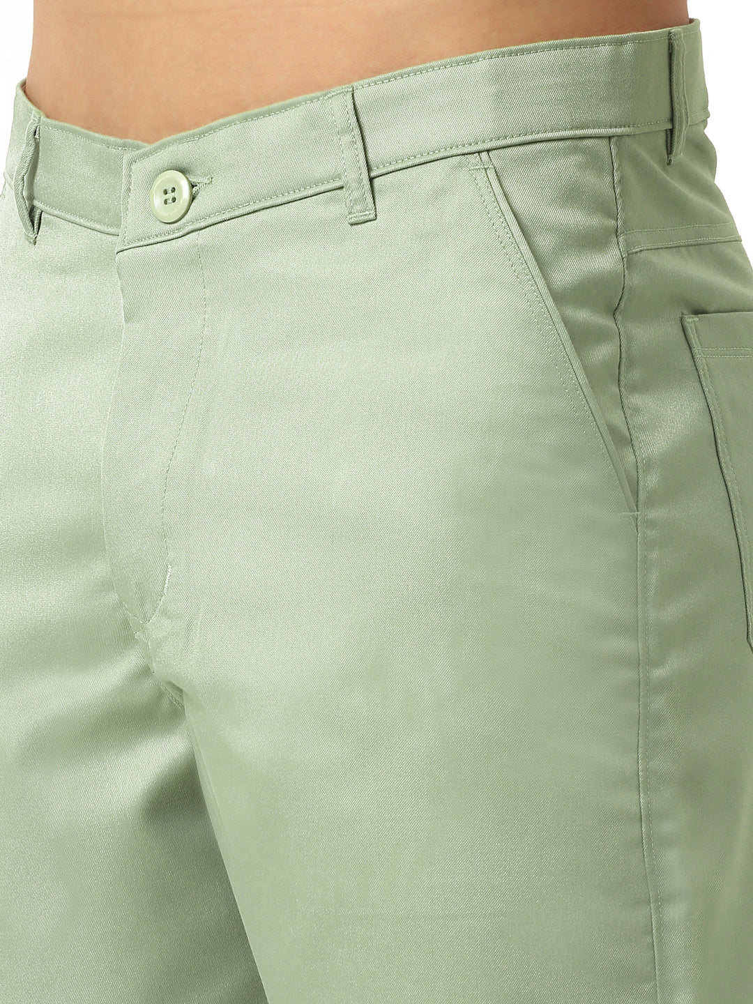 Jainish Men's Casual Cotton Solid Shorts ( SGP 153 Pista-Green ) | Grocsy