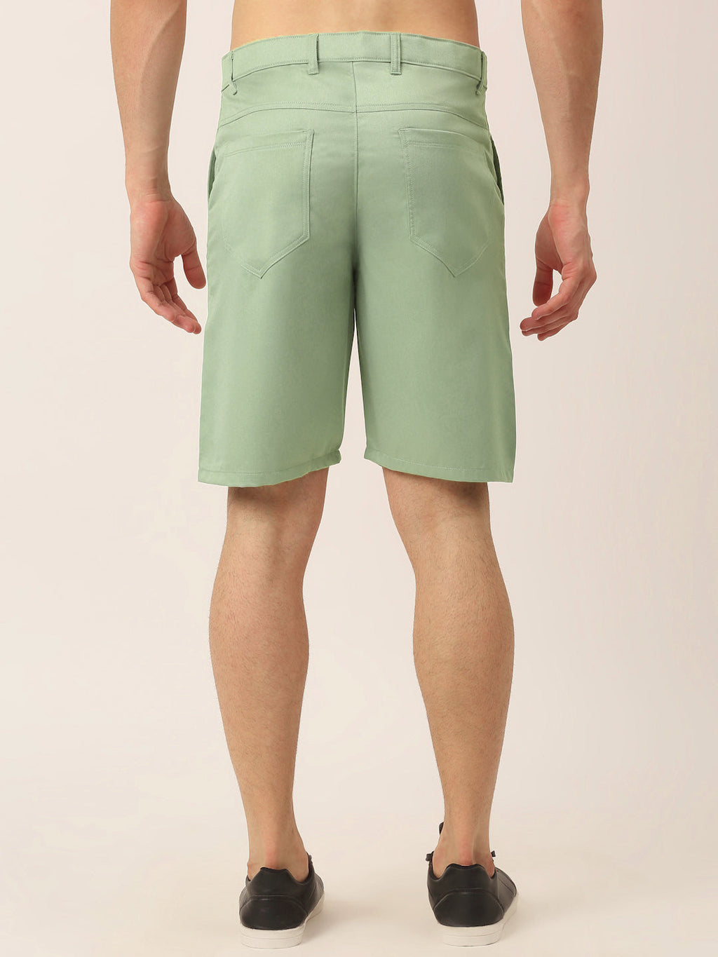 Jainish Men's Casual Cotton Solid Shorts ( SGP 153 Pista-Green ) | Grocsy
