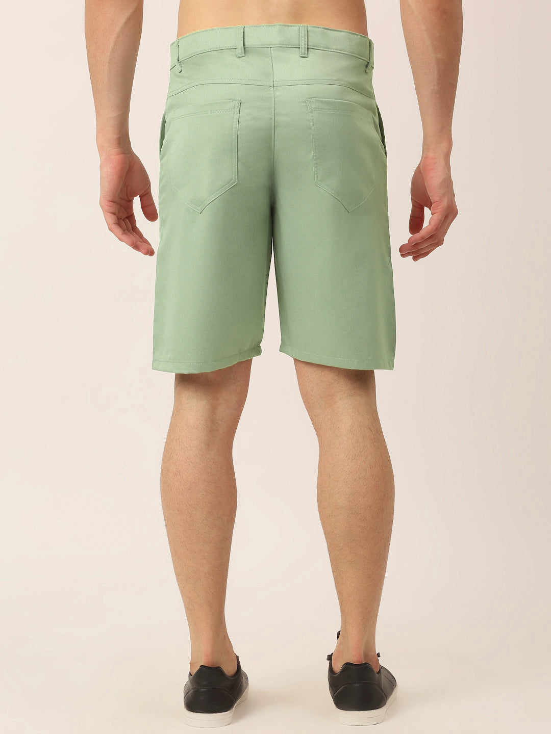 Jainish Men's Casual Cotton Solid Shorts ( SGP 153 Pista-Green ) | Grocsy