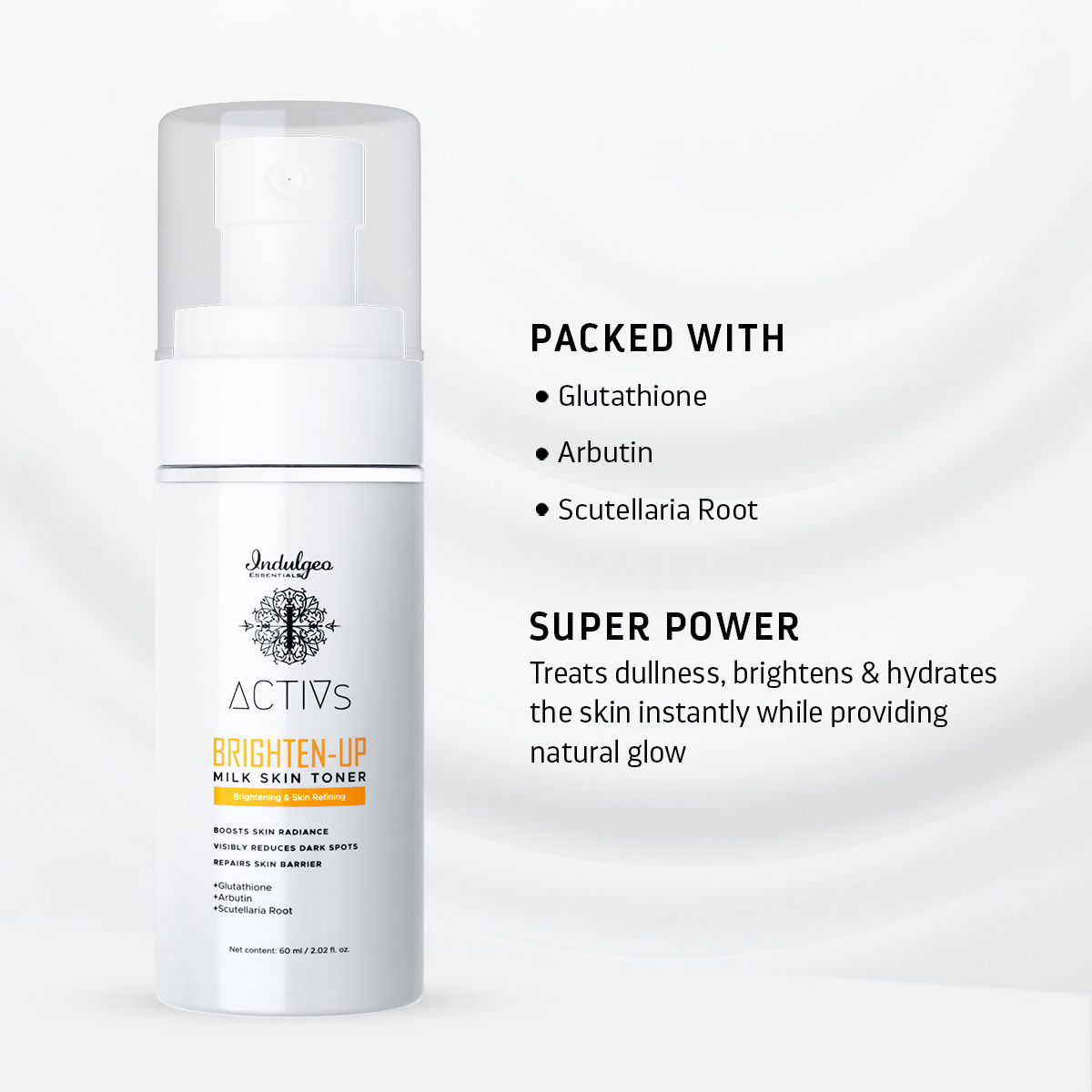 Indulgeo Essentials Brighten-Up Milk Skin Toner | Grocsy