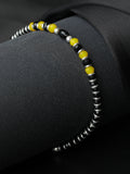 Priyaasi Women Classic Black & Yellow Beaded Sterling Silver Bracelet - Noz2Toz