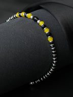 Priyaasi Women Classic Black & Yellow Beaded Sterling Silver Bracelet - Noz2Toz