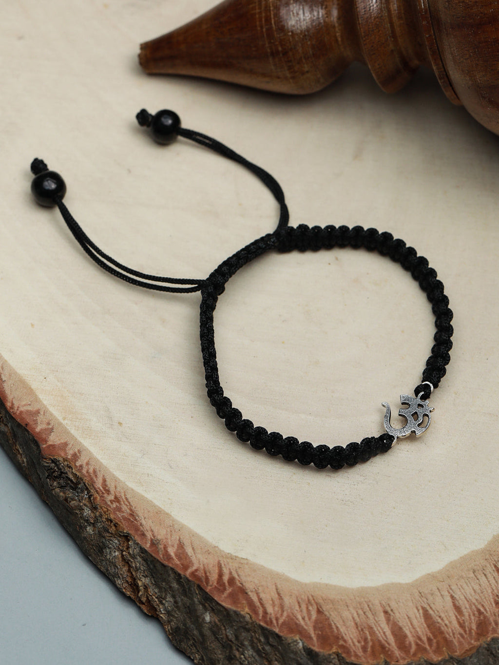 Priyaasi Women Oxidised Silver OM Bracelet - Noz2Toz