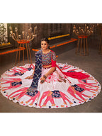 Myra White Rayon Embroidered Designer Navratri Special Lehenga | Grocsy