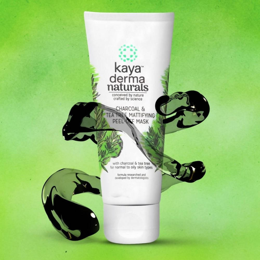 Kaya Charcoal & Tea Tree Mattifying Peel-Off Mask | Grocsy